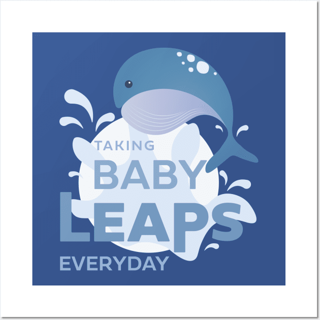 Baby Whale Leaps Wall Art by iamKaye